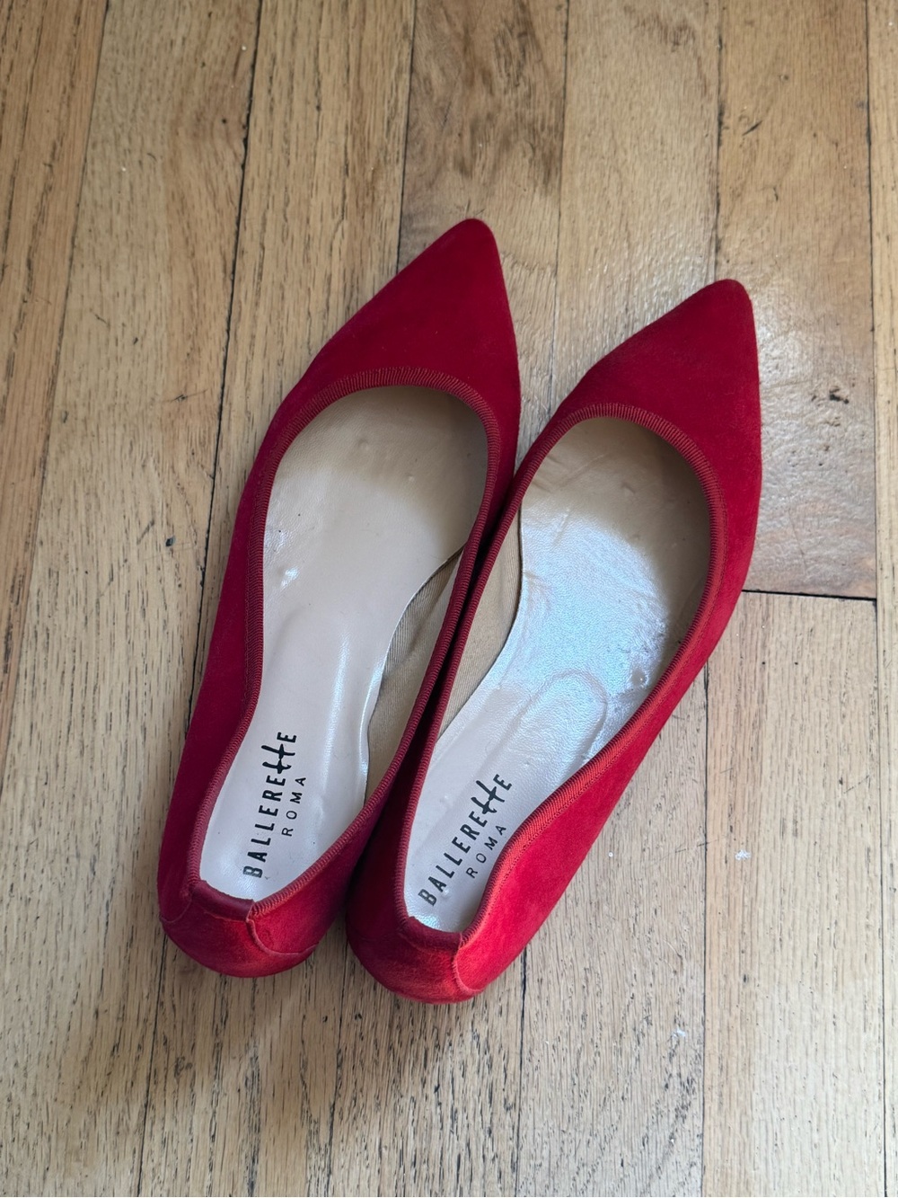 BallereTTe Italy made Red Pointed Ballet Flats